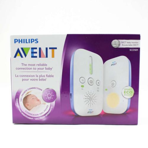 Avent SCD501/10 Dect Baby Monitor Essential Connection Night Light