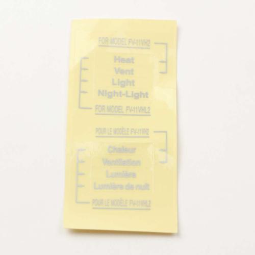 Panasonic Ventilation Fan Label - FFV5720017S
