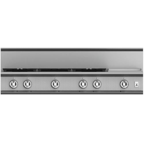Hestan KRT485GDLP Rangetop, 5 Burner With Griddle, 48-Inch - Lp - Stainless