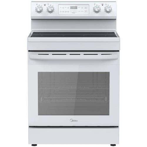 Midea MER30S2AWW 30-Inch Electric Range With Steam Clean (White)