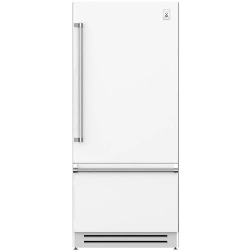 Hestan KRBL36WH Refrigerator, Bottom Mount, Bottom Compressor, Left Hinged,