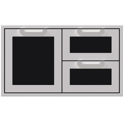 Hestan AGSDR42BK Double Drawer And Storage Door Combination, Marquise, 42-Inc