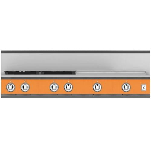 Hestan KRT484GDNGOR Rangetop, 4 Burner With Griddle, 48-Inch - Ng - Orange