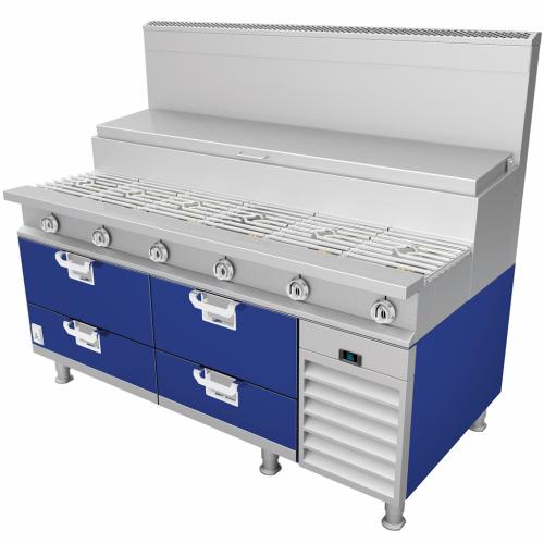 Hestan HRBS108BU Refrigerated Base, 108-Inch , Self-Contained, Assembly, Blue