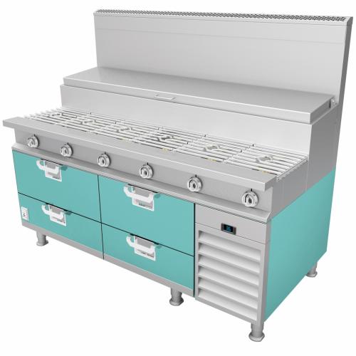 Hestan HRBRC72TQ Refrigerated Base, Cold Rail, 72-Inch , Remote, Assembly, Tu