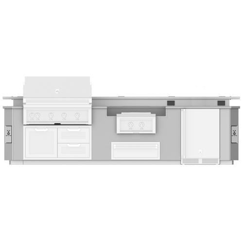 Hestan GESSBP12 Grill, Outdoor Living Suite, Ss Countertop, Bar, Power Burne