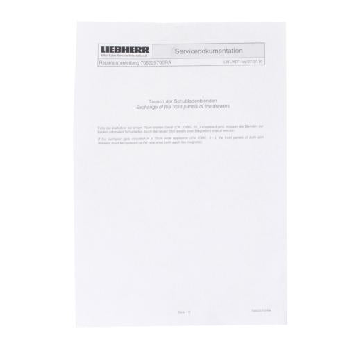 Liebherr  Wine Storage Cabinet Operating Instructions - 708225700