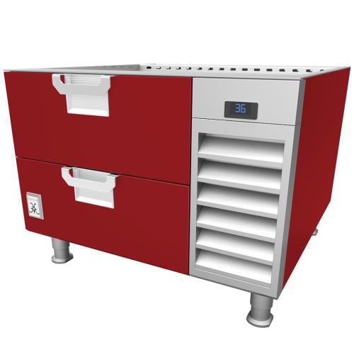 Hestan HRBS48RD Refrigerated Base, 48-Inch , Self-Contained, Assembly, Red