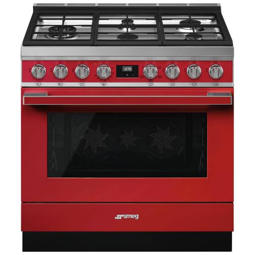 Smeg C36GGRU Gas Range 36-Inch