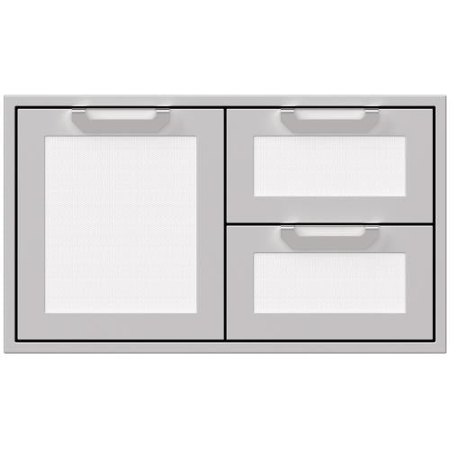 Hestan AGSDR36WH Double Drawer And Storage Door Combination, Marquise, 36-Inc