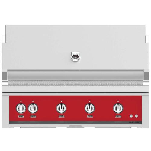 Hestan GABR42LPRD Grill, Built-In, (4) Trellis, Rotisserie, 42-Inch - Lp - Red