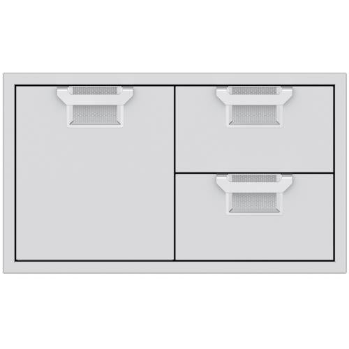 Hestan AESDR36 Double Drawer And Storage Door Combination, 36-Inch