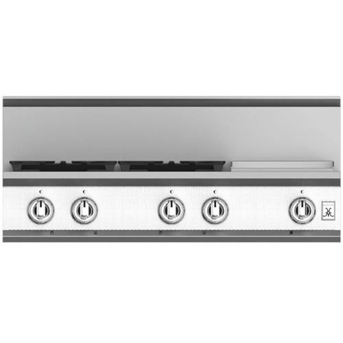Hestan KRT364GDLPWH Rangetop, 4 Burner With Griddle, 36-Inch - Lp - White