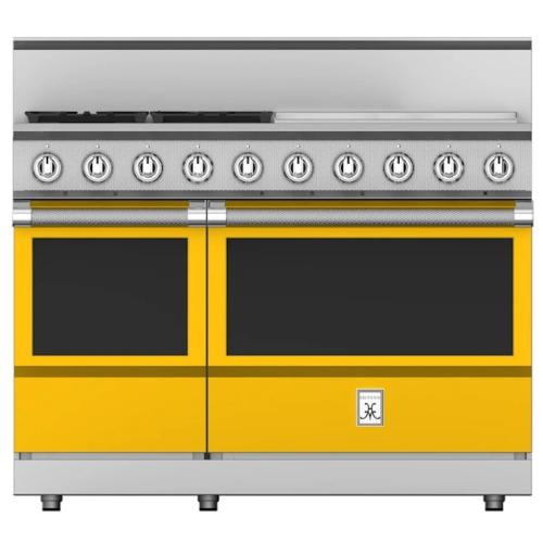 Hestan KRG484GDLPYW Range, 4 Burner With Griddle, All Gas, 48-Inch - Lp - Yellow
