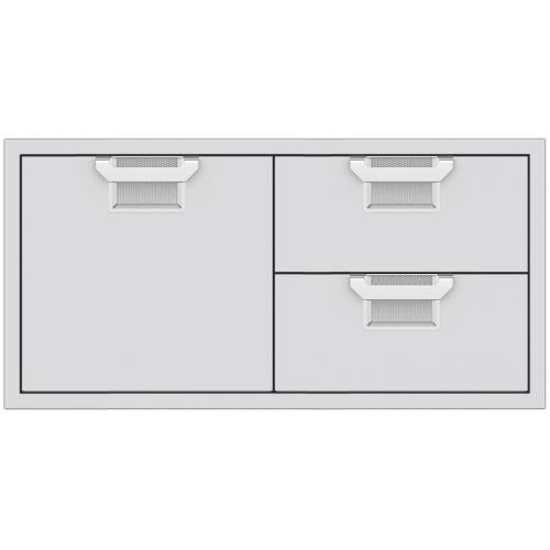 Hestan AESDR42 Double Drawer And Storage Door Combination, 42-Inch