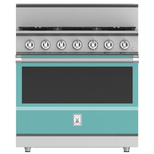 Hestan KRG365LPTQ Range, 5 Burner, All Gas, 36-Inch - Lp - Turquoise