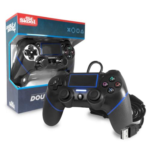 VIDEO GAMING Black Double-Shock 4 Wired Con - OS-7579