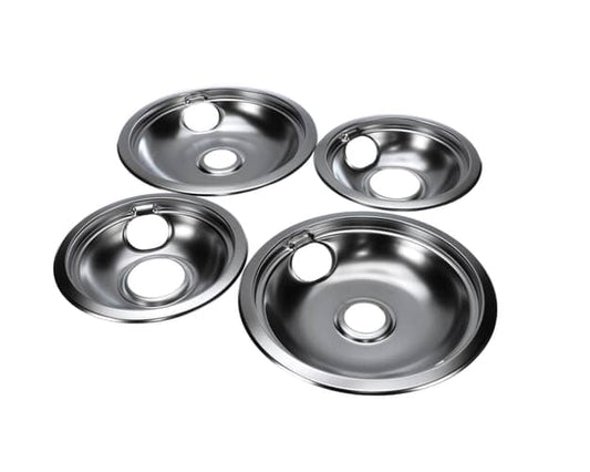 Whirlpool Chrome Drip Bowl Set, 2-6-Inch - W10278125